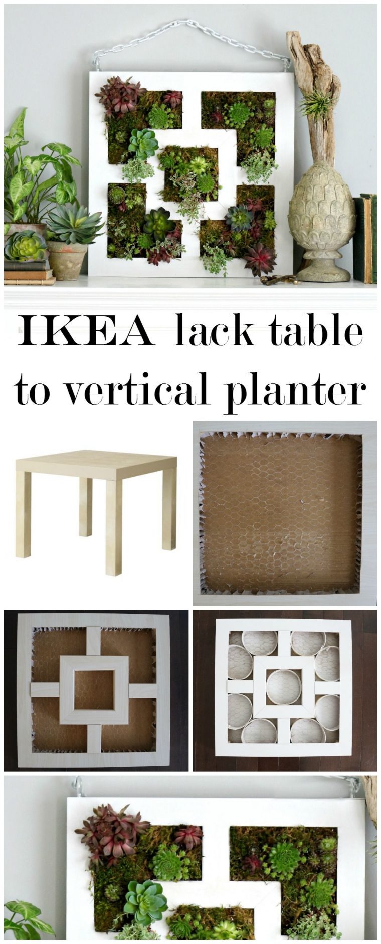 Craftberry Bush | Ikea Lack Table Hack To Succulent Vertical … concernant Table Basse De Jardin Ikea