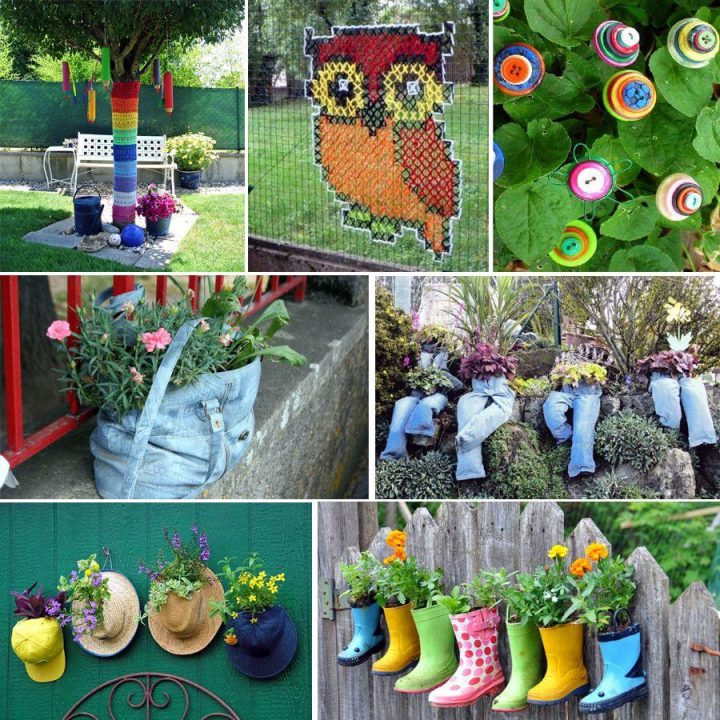 Décoration De Jardin En Objets De Récup' : Des Idées … avec Objets Decoration Jardin Exterieur