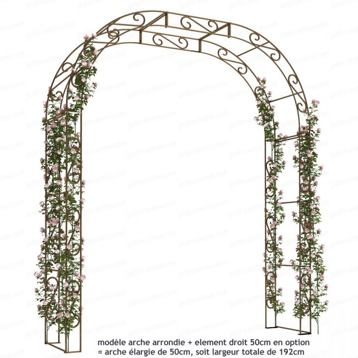 Décoration D'extérieur Tonnelles Tectake Arceau À Rosiers … intérieur Arche De Jardin En Fer