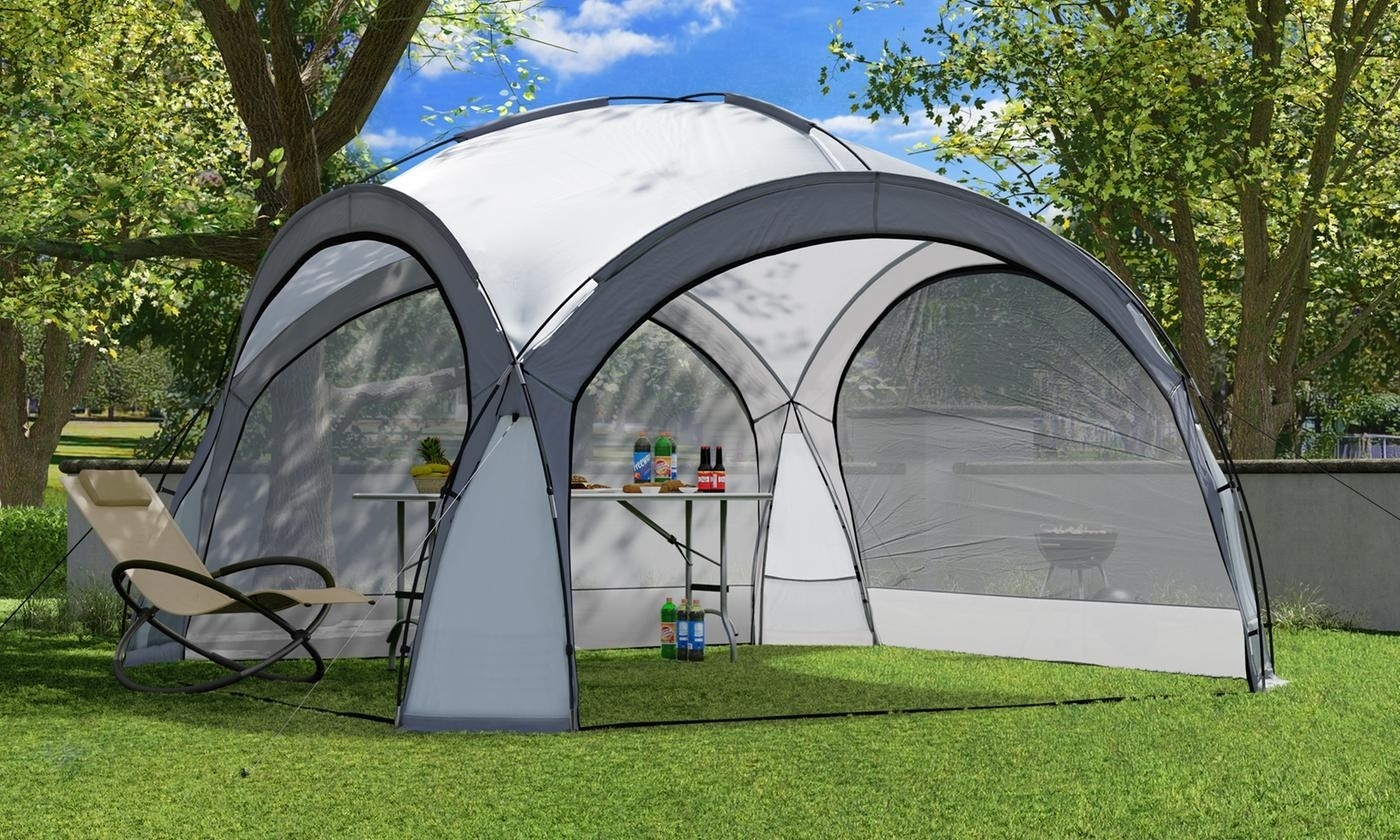 Details About Arbour Garden 3.5X3.5M With Led Lighting &amp; Solar Collector.  Tent Party- Show Original Title serapportantà Eclairage Tonnelle De Jardin