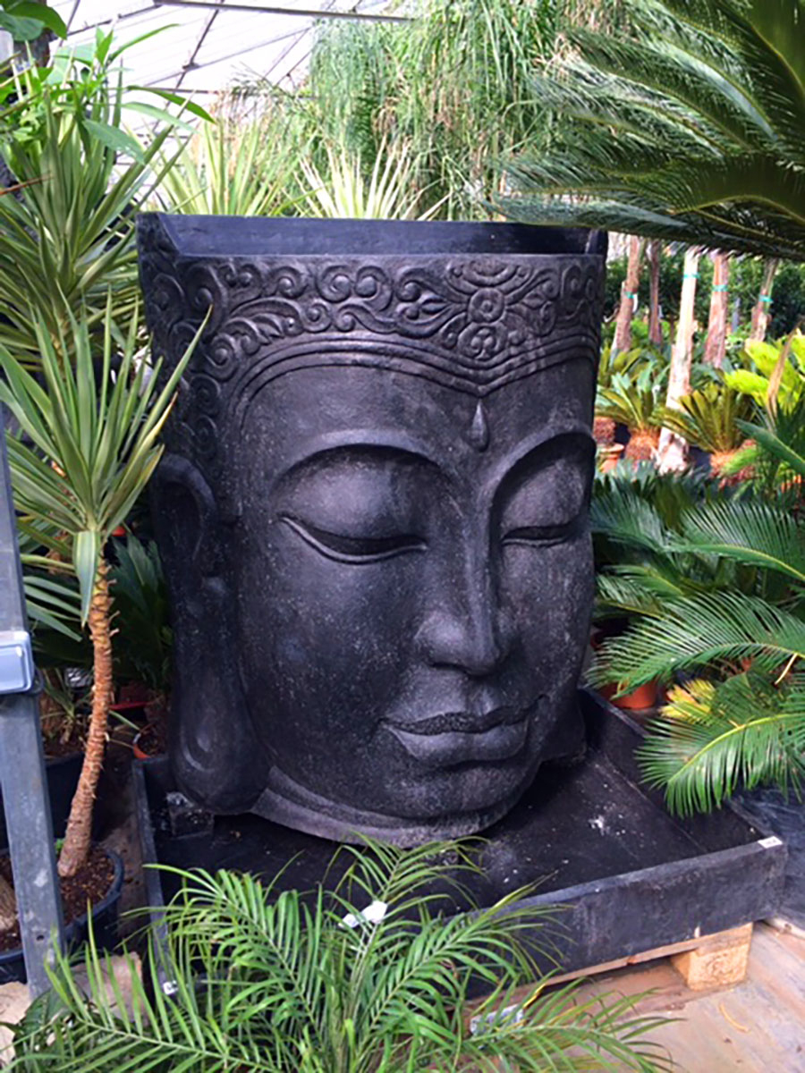 Dewi Import : Fontaine Demi-Tête De Bouddha à Fontaine De Jardin Bouddha