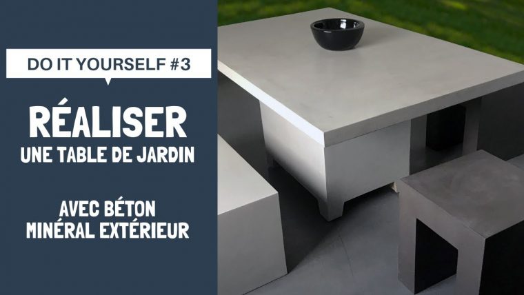 Do It Yourself #3 | Réalisez Une Table De Jardin Avec Béton Minéral  Extérieur serapportantà Table De Jardin En Ciment