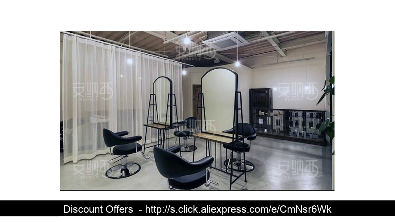 ☄ Creative Beauty Salon Mirror Stand Single Double Floor Mirror Tieyi  Barbershop Mirror encequiconcerne Salon De Jardin Discount