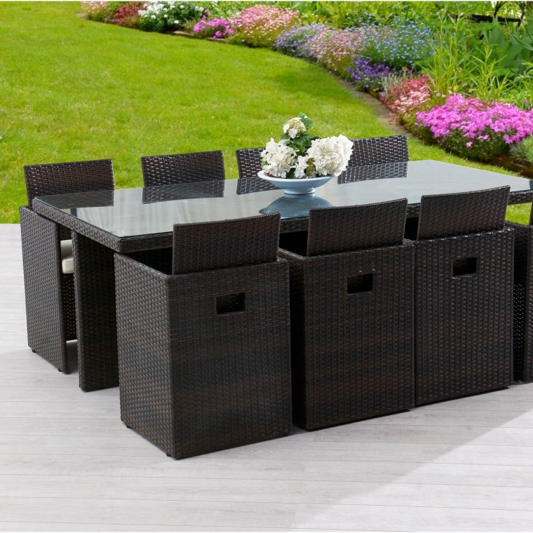 Ensemble De Table De Jardin Baba9E8B - Banphotphisai avec Salon De Jardin En Résine Tressée Carrefour