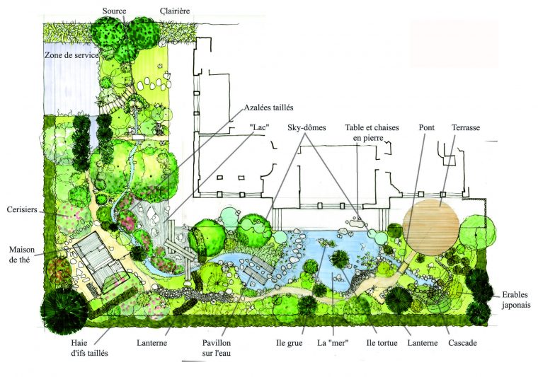 Épinglé Par Cécile Le Masson Sur Jardin Japonais | Plan … encequiconcerne Créer Jardin Japonais Facile