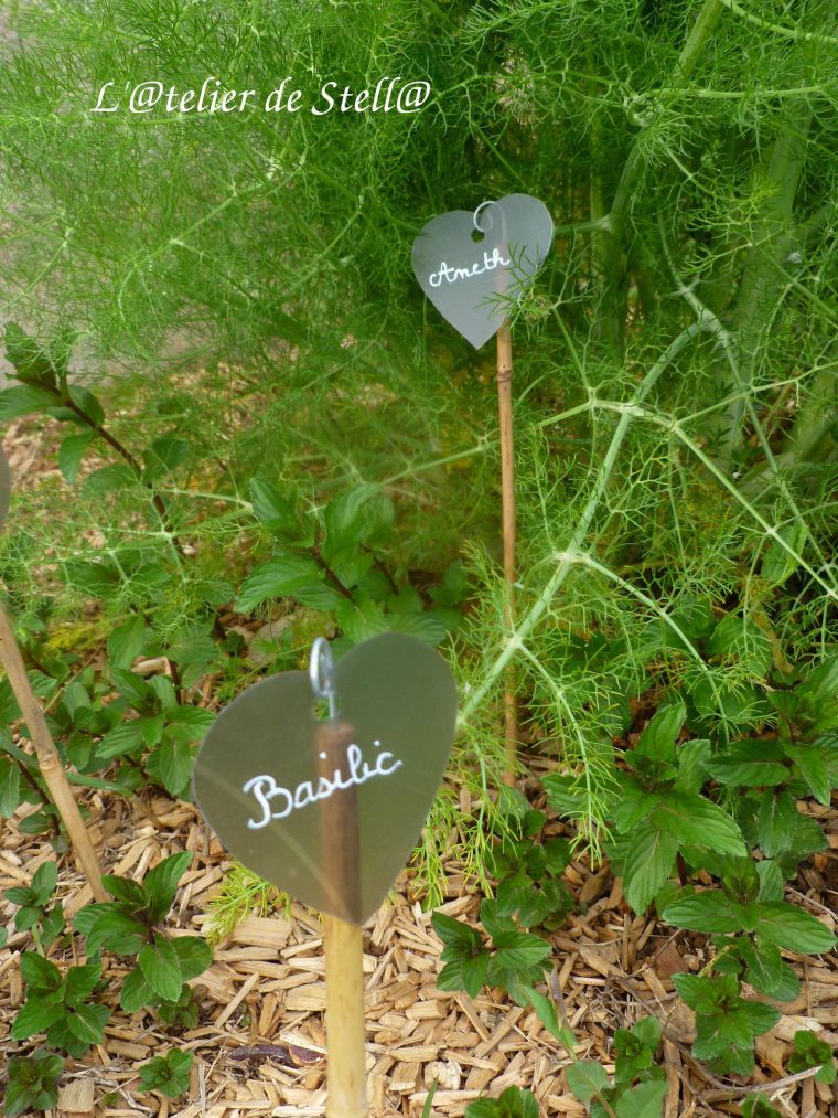 Etiquettes Pour Jardin Coeur – L '@telier De Stell@ intérieur Etiquettes Jardin