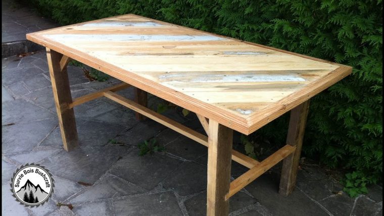 Fabrication D'une Table Solide En Bois De Récupération – Partie 1 pour Plan Pour Fabriquer Une Table De Jardin En Bois