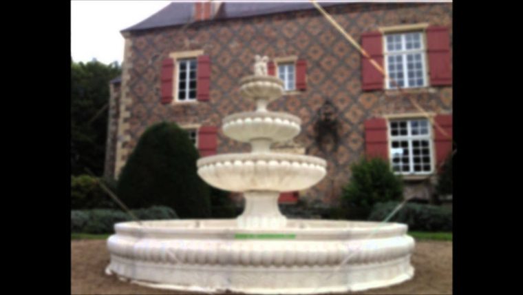 Fabrication Fontaines De Jardin En Pierre Reconstituee – serapportantà Fabriquer Une Fontaine De Jardin