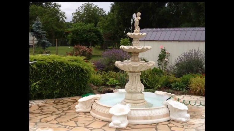 Fabrication Fontaines En Pierre Reconstituee Http://au … concernant Fabriquer Une Fontaine De Jardin