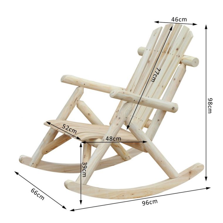 Fauteuil De Jardin Rocking Chair Bois De Pin Outsunny In … à Rocking Chair Jardin