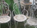 Fauteuils Et Chaise De Jardin Vintage avec Table Et Chaises De Jardin En Fer