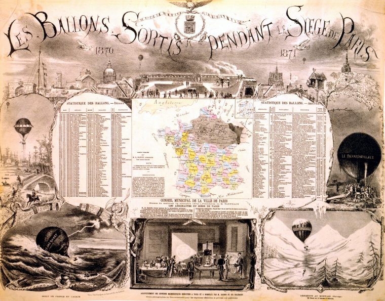 File:les Ballons Sortis Pendant Le Siege De Paris, 1870-1871 … intérieur Siege Pour Jardiner