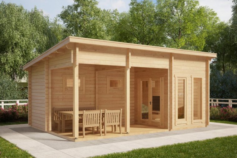 Finnish Sauna Cabin Oliver I 15M2 / 70Mm / 6 X 4 M | Outdoor … destiné Abri De Jardin Metal 15M2