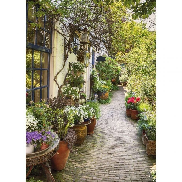 Flower Alley – Garden Decoration Painting serapportantà Trompe L Oeil Exterieur Jardin