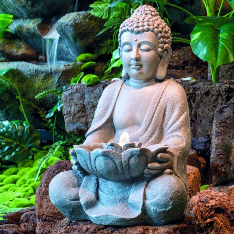 Fontaine Bouddha À Led Interieur Exterieur serapportantà Statue Bouddha Exterieur Pour Jardin