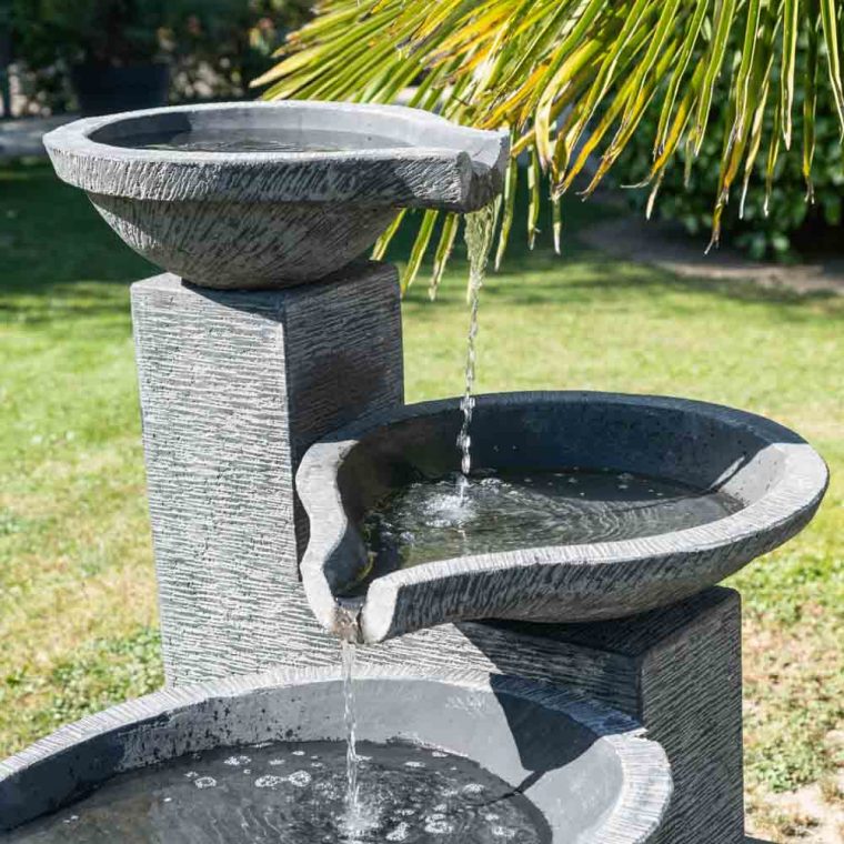 Fontaine Jardin Japonais Fontaine De Jardin À Débordement … dedans Conception Bassin De Jardin