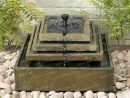 Fontaine Solaire En Ardoise 4 Étages | Fontaine Solaire ... pour Fontaine Solaire Exterieur Jardin