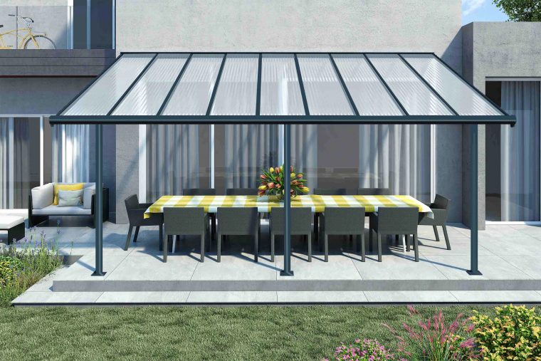 Frais Pergola Aluminium Toile Retractable Conception De … concernant Pergola Castorama Jardin