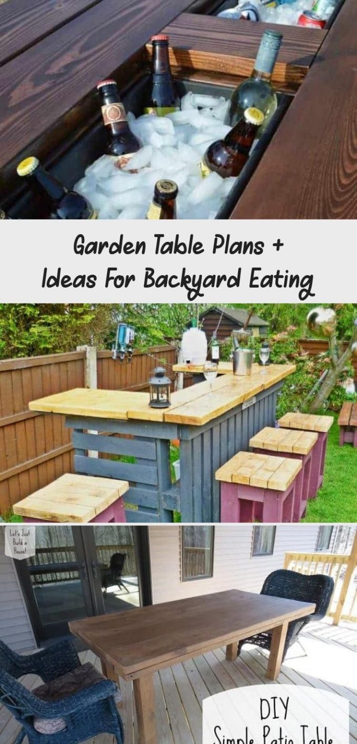 Garden Table Plans + Ideas For Backyard Eating – Decor En … dedans Bache Pour Table De Jardin