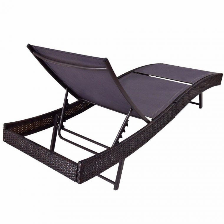 Giantex Veranda Güneş Yatağı Ayarlanabilir Havuz Hasır … serapportantà Table De Jardin Discount