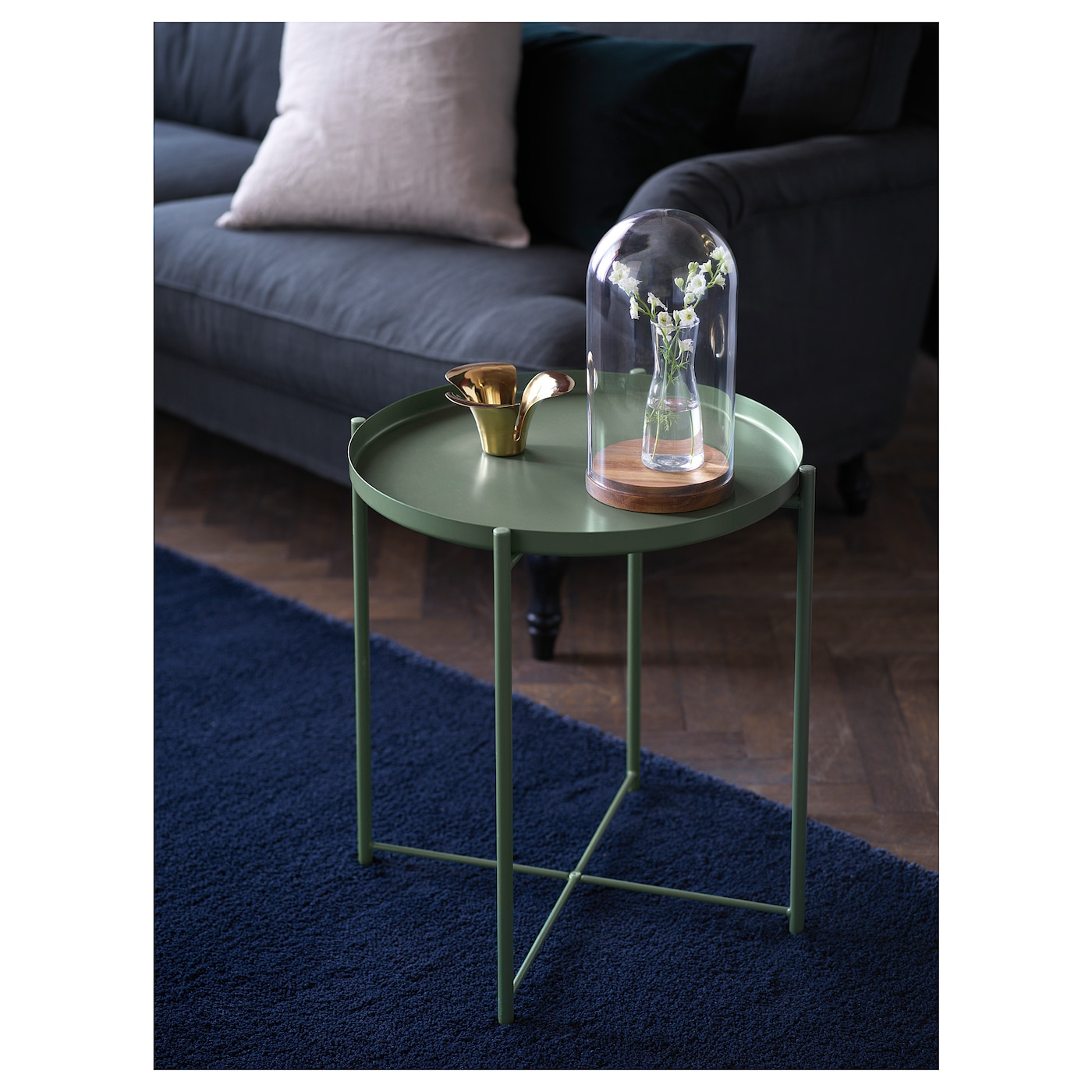 Gladom Table/plateau - Vert Foncé 45X53 Cm concernant Ikea Mobilier De Jardin