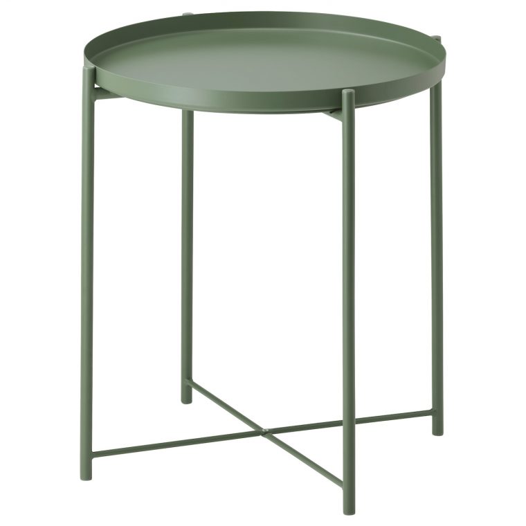 Gladom Table/plateau – Vert Foncé 45X53 Cm concernant Tables De Jardin Ikea
