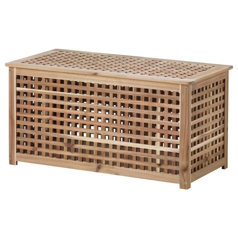 Hol Table De Rangement – Acacia 98X50 Cm intérieur Coffre De Jardin Ikea