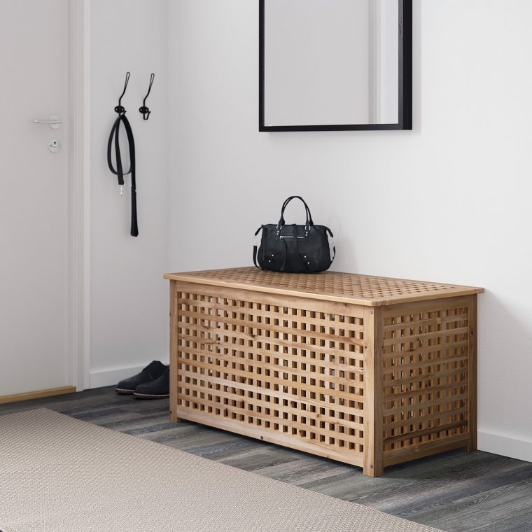 Hol Table De Rangement – Acacia 98X50 Cm intérieur Table Basse De Jardin Ikea