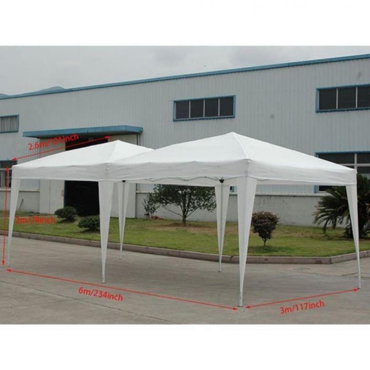 Homdox 3 X 6M Tente Tonnelle Pliante Polyester Avec Côté Panneau Tente Pour  Jardin Mariage En Aluminium Tube-Support concernant Tente De Jardin Pas Cher