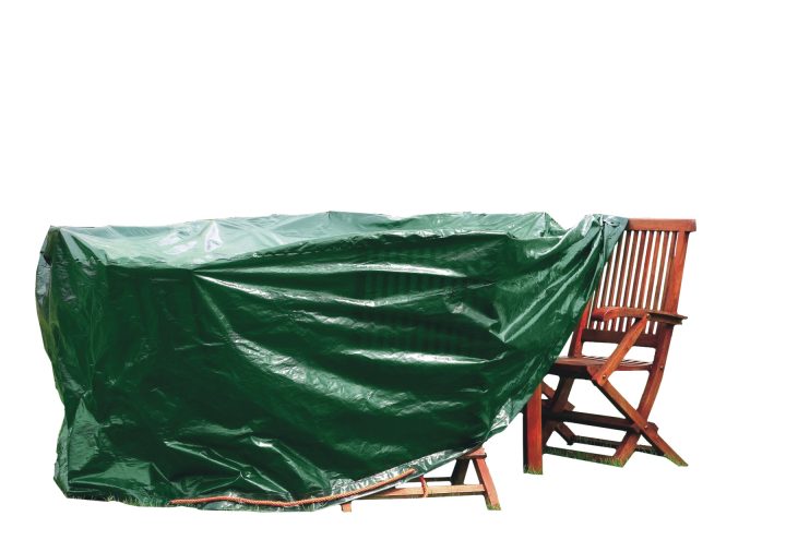 Housse De Protection Pour Grande Table Ovale + Chaises 210 X … dedans Bache Pour Salon De Jardin