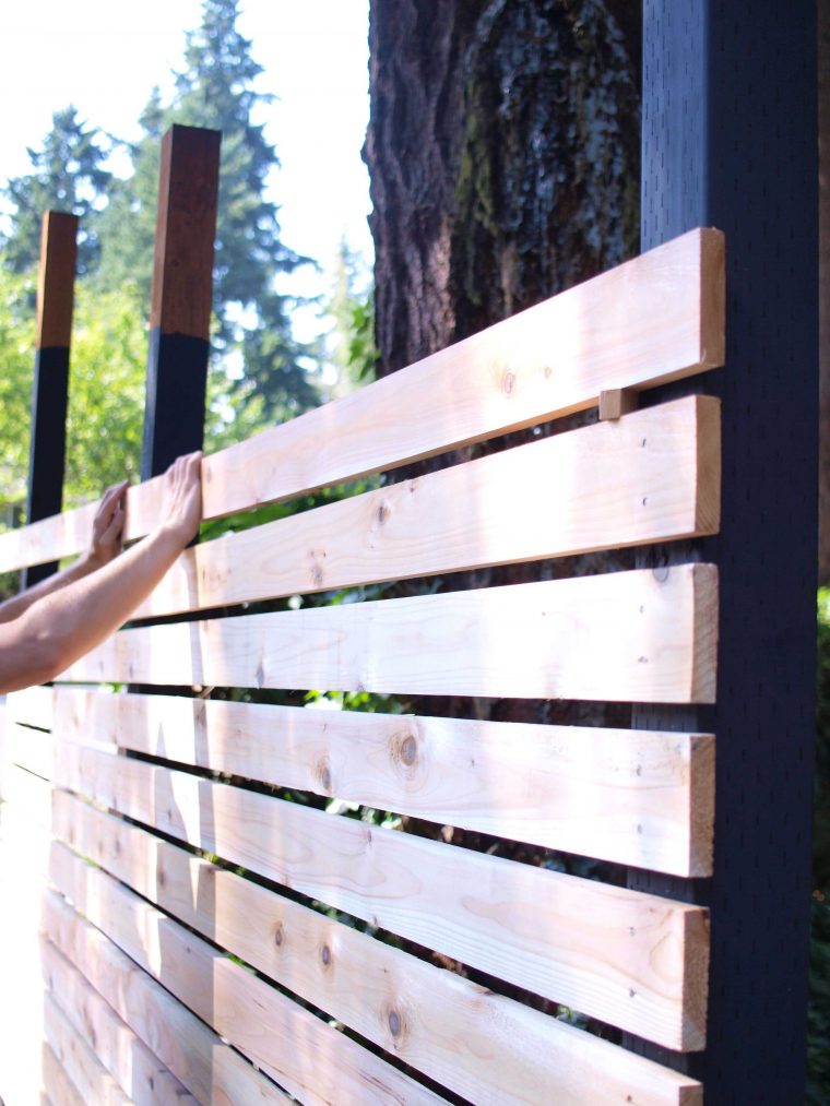 How To Build A Diy Backyard Fence, Part Ii | Cloture Jardin … tout Panneau Separation Jardin