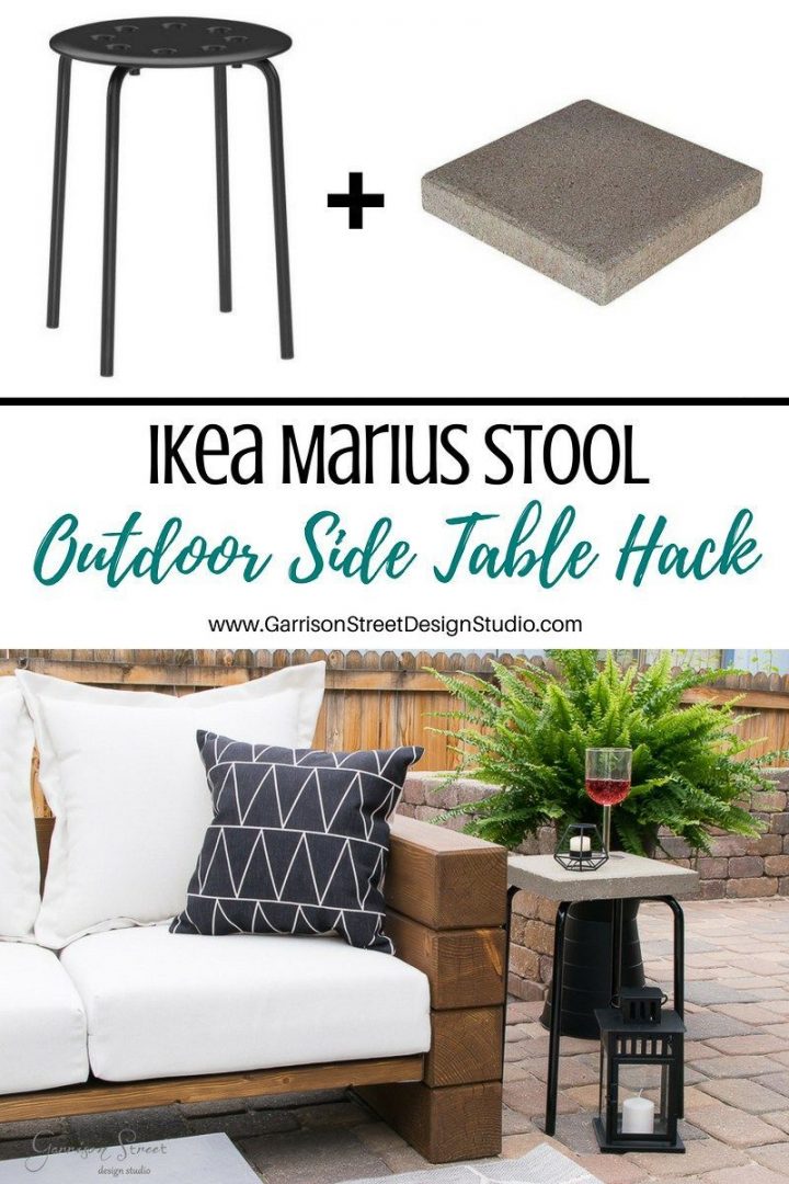 Ikea Marius Stool Outdoor Side Table Hack | Ikea Patio … destiné Coffre Jardin Ikea