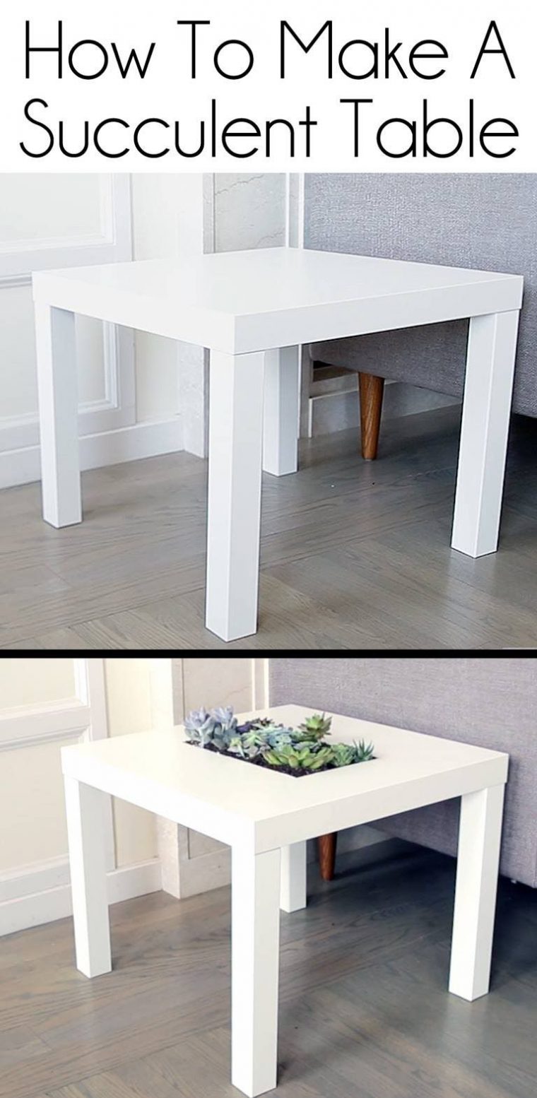 Ikea, Une Table Avec Des Plantes Diy | Table Ikea, Table … destiné Table Basse De Jardin Ikea
