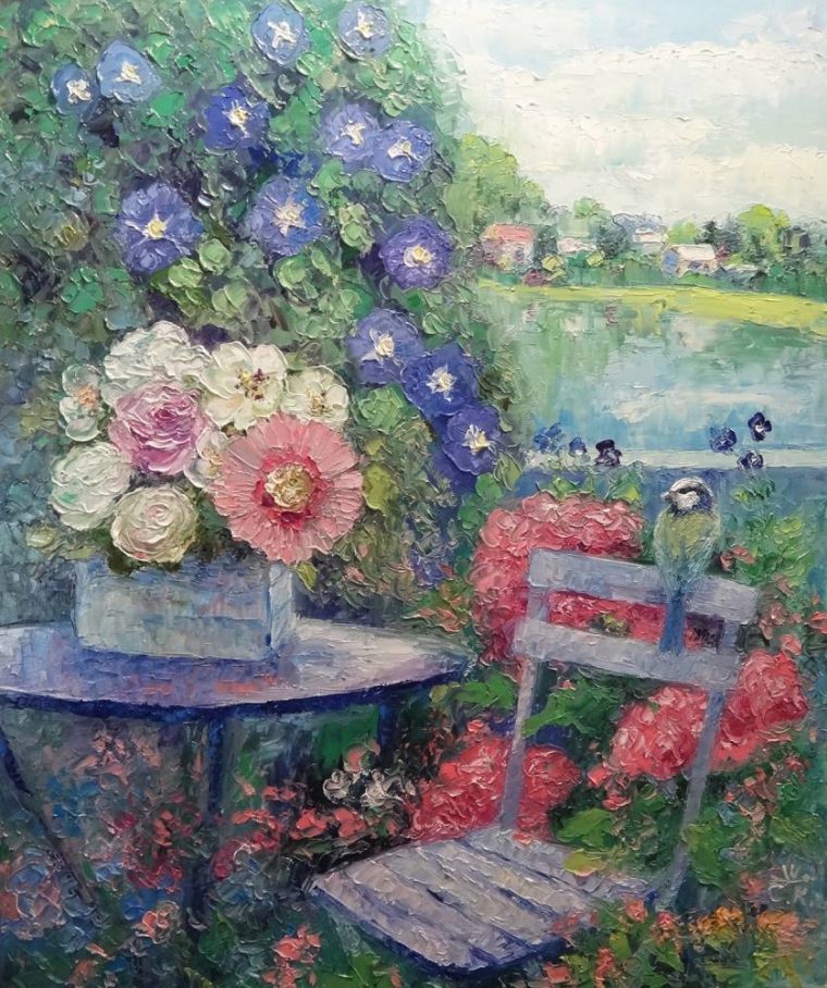Image (Peinture) : Un Jardin Fleuri.. Auteur Svetlana … pour Modèle De Jardin Fleuri