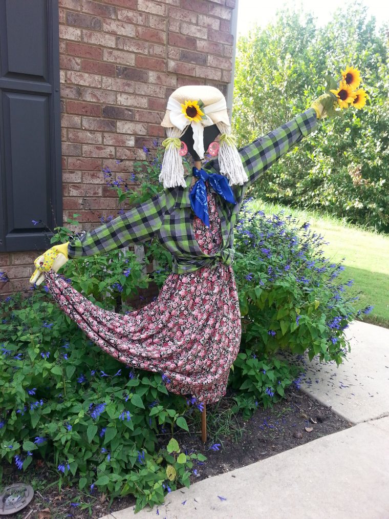 Inspired From Pinterest, My Lady Version Scarecrow … à Epouvantail De Jardin