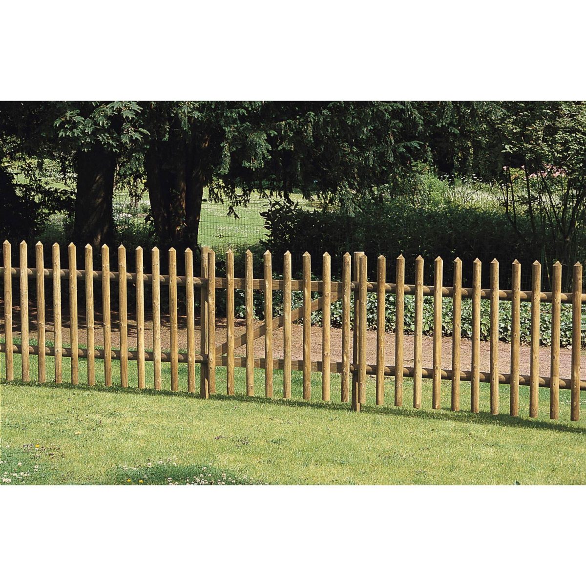 Jardin Jardinage Mundus Barrière De Jardin Blanche 60X32.5Cm ... intérieur Barriere De Jardin Bois