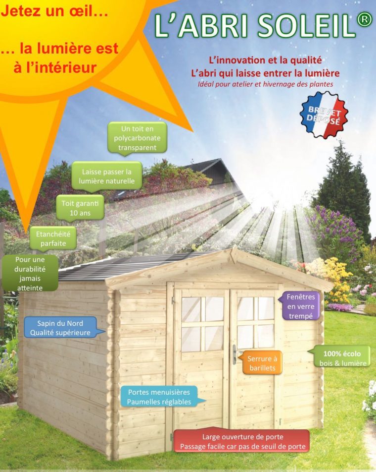 L'abri Soleil, Innovation Chalet & Jardin Est Disponible À … concernant Destockage Abri De Jardin