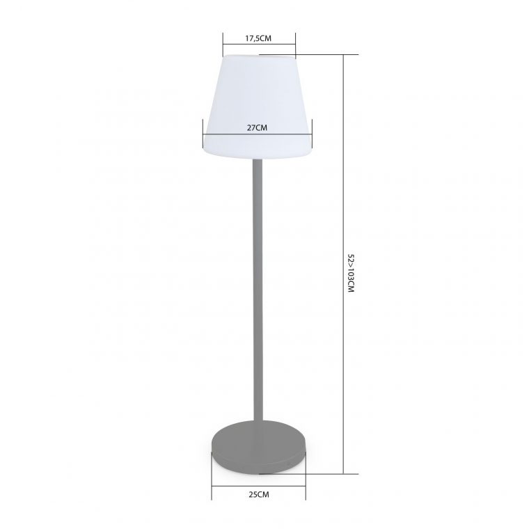 Lampadaire Extérieur 100 Cm Lampada L Led Hybride , Lampe … intérieur Lampadaire De Jardin Sur Pied