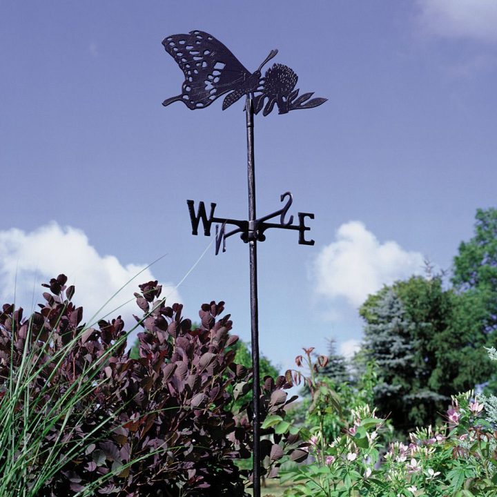 Le Papillon – La Girouette De Jardin – Noir encequiconcerne Girouette De Jardin