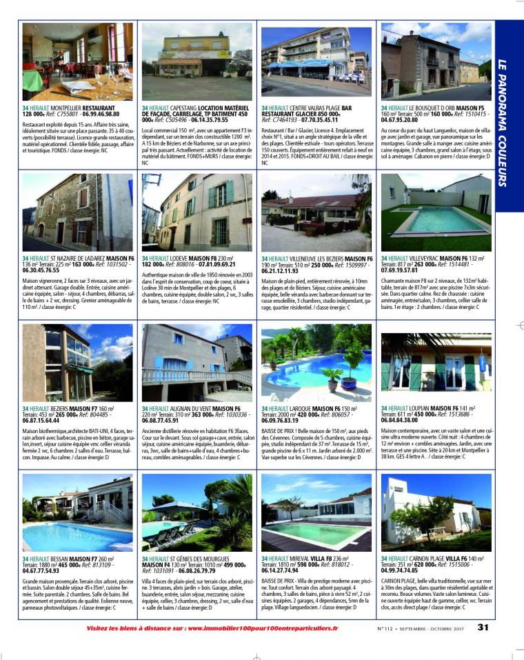 L'immobilier 100% Entre Particuliers – Appelimmo-N°112 … encequiconcerne Location Maison Avec Jardin 34