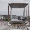 Lit De Jardin Hamac Suspendu En Cage Leva : Mobilier De ... intérieur Lit Exterieur Jardin