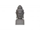 Magnifique Statue En Tête De Bouddha H98 Cm - Format Xxl -Colorie Noir -  Hydile destiné Statue Bouddha Exterieur Pour Jardin