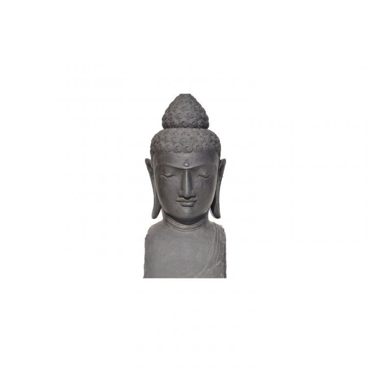 Magnifique Statue En Tête De Bouddha H98 Cm – Format Xxl -Colorie Noir –  Hydile destiné Statue Bouddha Exterieur Pour Jardin