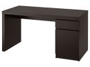 Malm Bureau - Brun Noir 140X65 Cm tout Ikea Meuble De Jardin