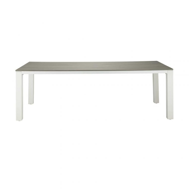 Mesa De Jardín 8/10 Personas De Aluminio Y Composite L.230 … pour Table De Jardin Aluminium Et Composite