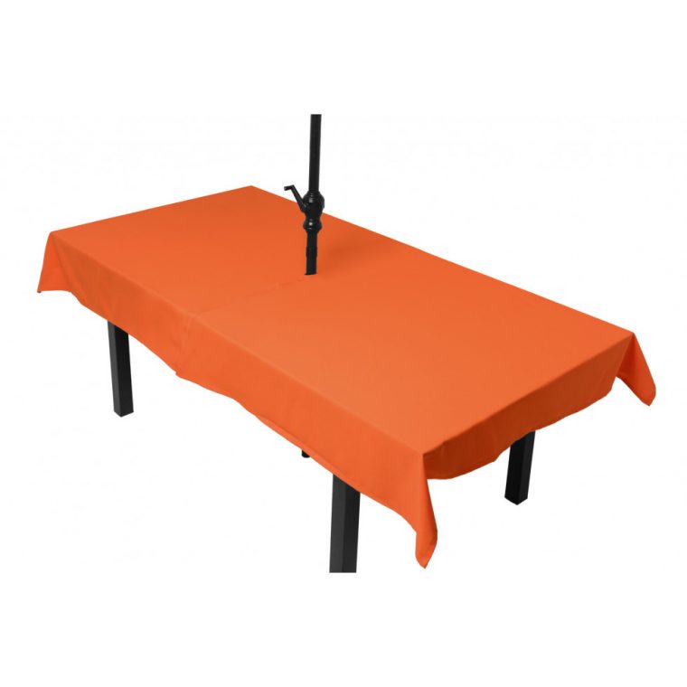 Nappe Pour Parasol Rencontre Orange – Justelo – Nappe Velcro … tout Nappe Pour Table De Jardin