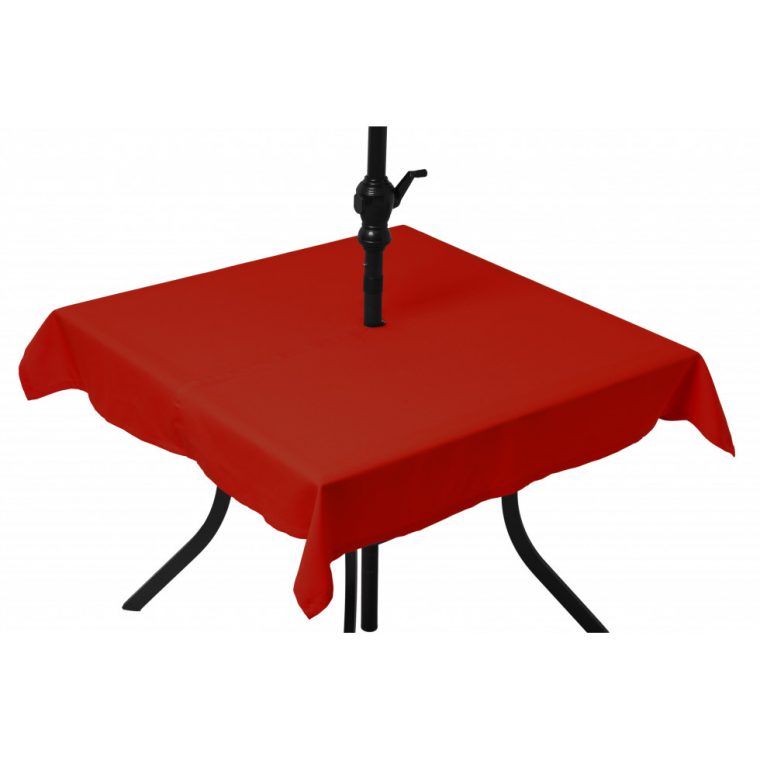 Nappe Pour Table Avec Parasol Jasette Rouge – Justelo … pour Nappe Pour Table De Jardin