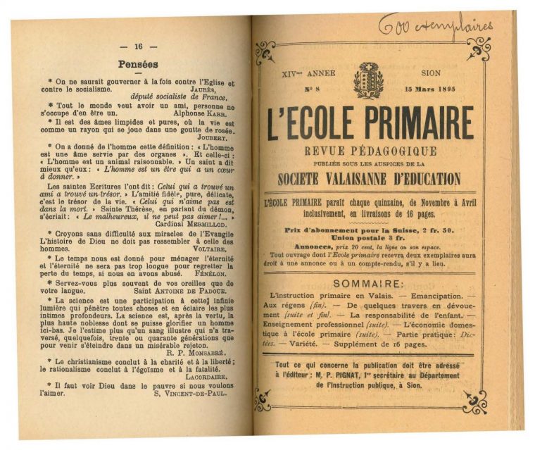 No 08 L'ecole Primaire, 15 Mars 1895 By Résonances, Mensuel … concernant Abonnement L Ami Des Jardins