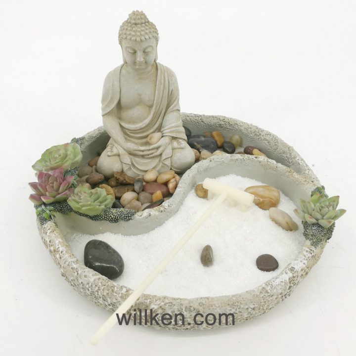 Nouvelle Décoration Feng Shui Sable Mini Jardin Zen Statue … pour Déco De Jardin Zen