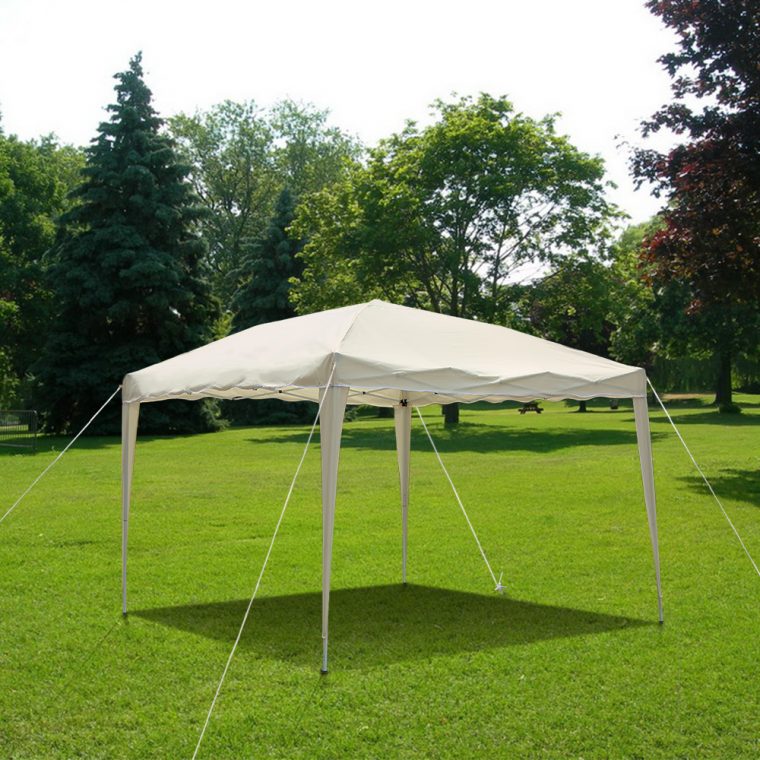 Only 118.42€, Ikayaa 3 * 3 * 2.6M Pliante De Jardin Outdoor Canopy Gazebo  Pop Up De Mariage Tente – Lovdock encequiconcerne Tente De Jardin Pliante